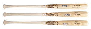 Lot of (3) Stan Musial Signed and Inscribed 3x MVP Bats